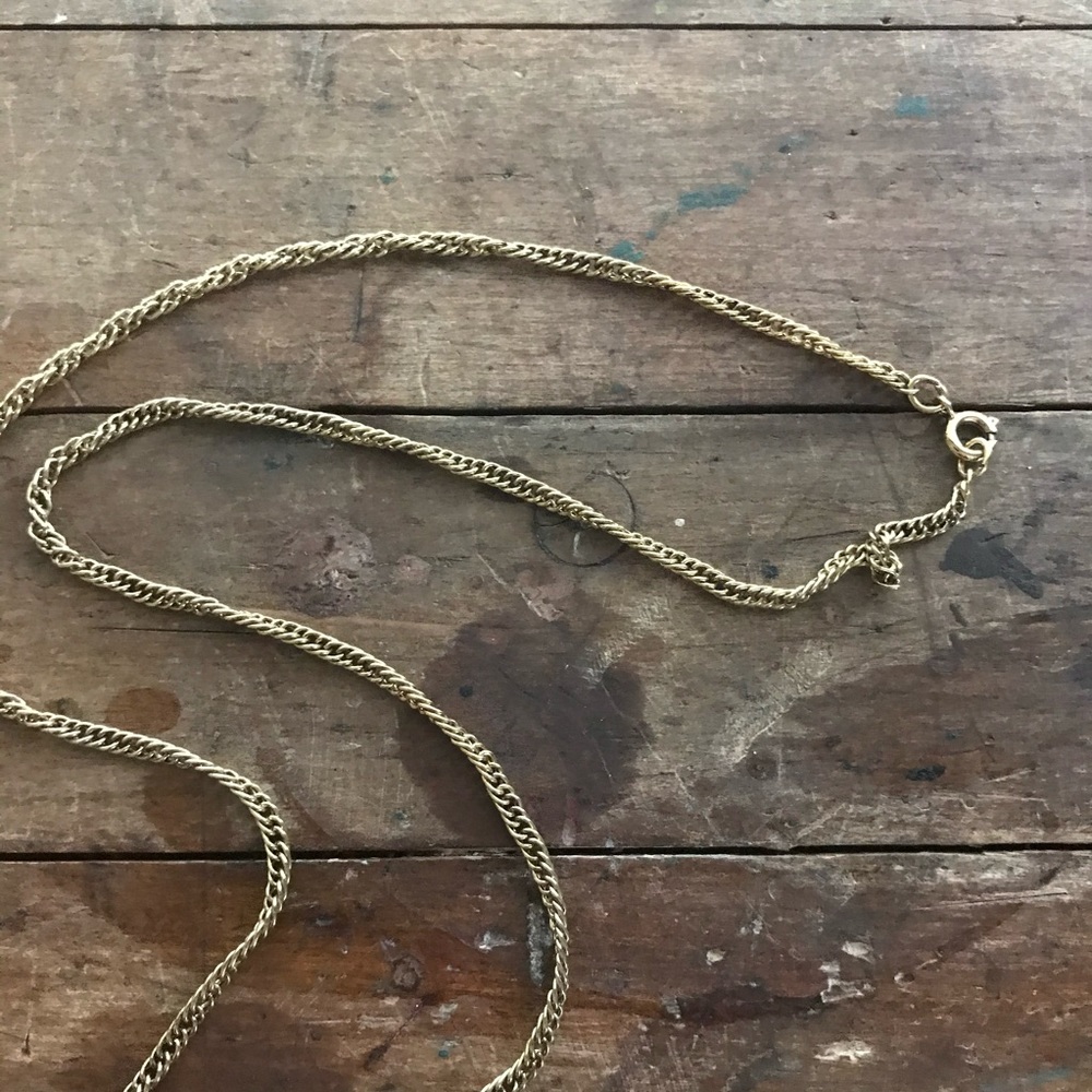 Vintage leaf necklace gold tone - Picture 5 of 6